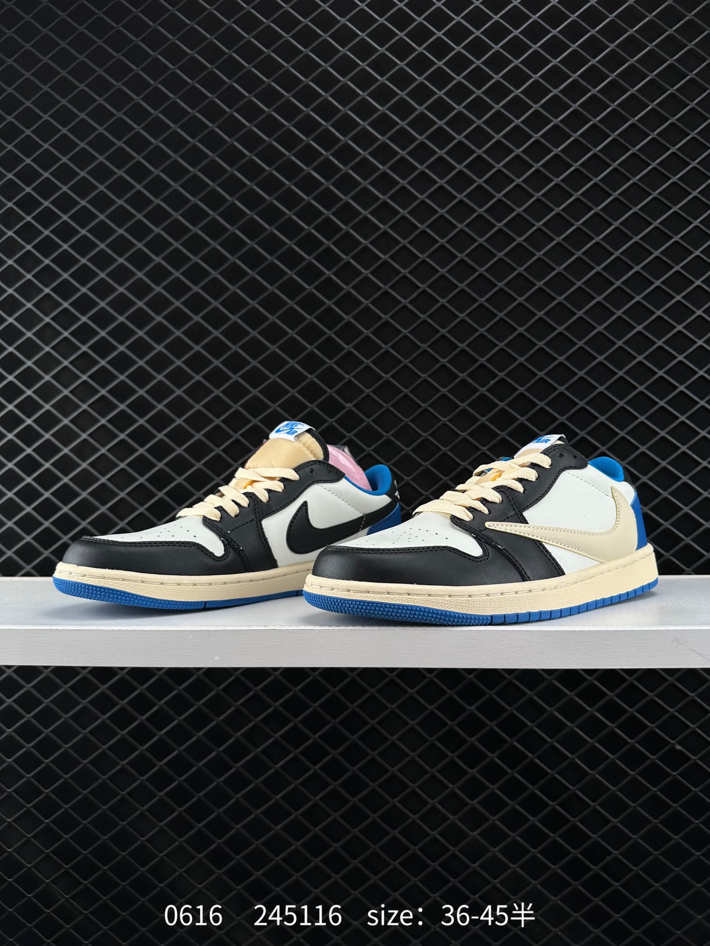 Fragment Design x Travis Scott x Nike Air Jordan 1 Low OG SP”Military Blue”